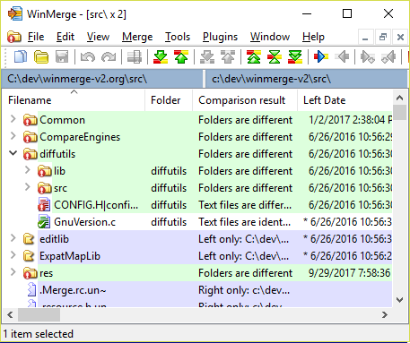 windows 7 file comparison tool