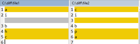 Couleurs d'arri�re-plan des blocs de diff�rences