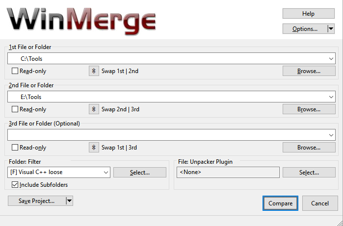 חלון בחר קבצים או תיקיות