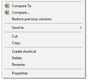 Menu contextuel avanc� de WinMerge