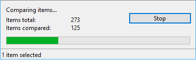 Folder Compare Progress window