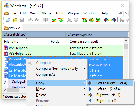Comparing and merging folders - WinMerge 2.12 Manual